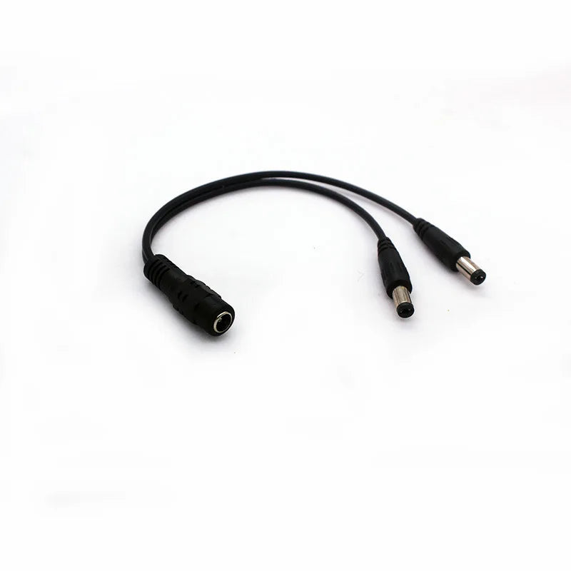 1-to-2 DC Power Splitter Cable 12V Surveillance & LED DC Power Splitter Cable Qme 50pcs