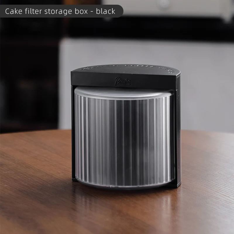 BINCOO Coffee Filter Paper Storage Box | Dust-Proof Holder Coffee Filter Holder Qst black