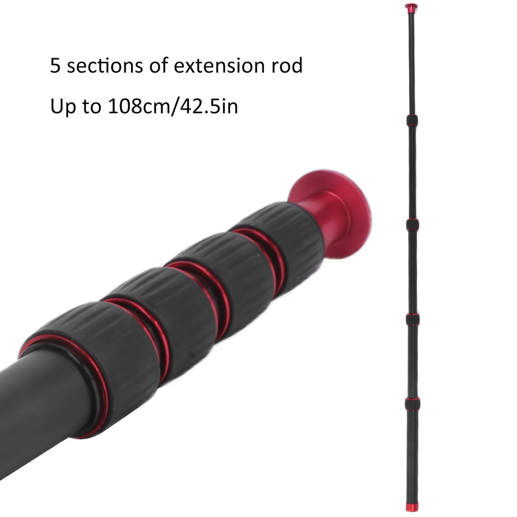 Manbily LR-255 Aluminum Monopod Extension Rod – 5-Section 5kg Monopod Extension Rod Qst