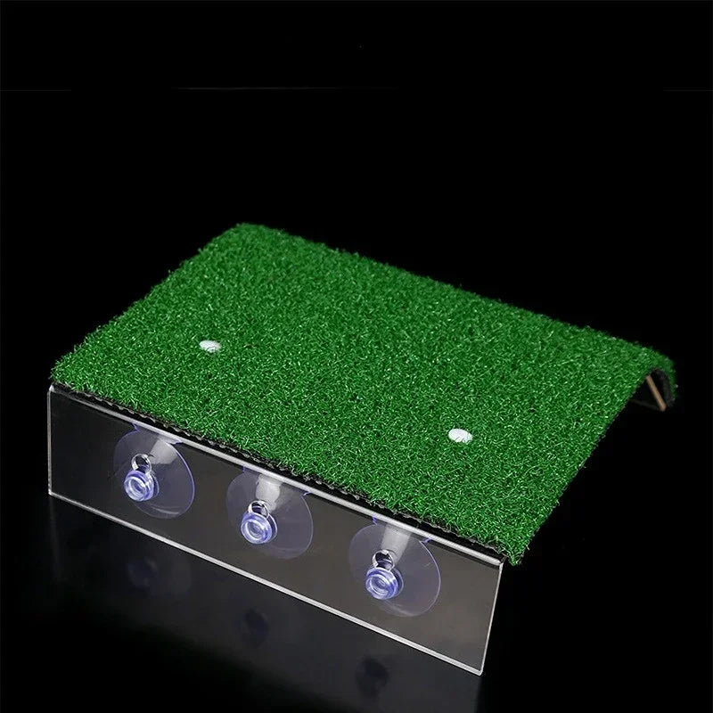 Turtle Basking Platform Floating Island Moss Climbing Ladder Reptile Basking Platform Qme A M