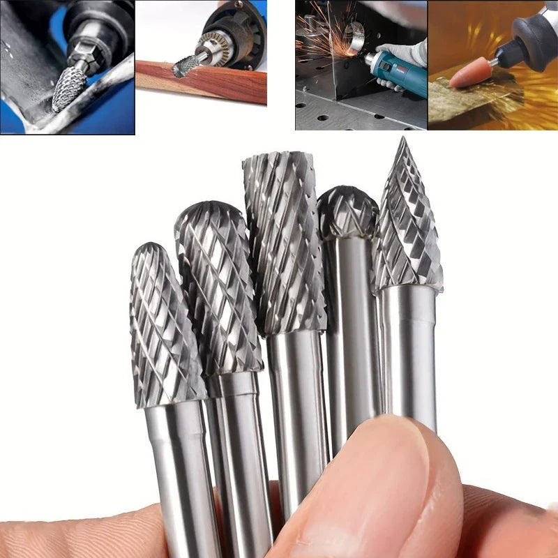 Tungsten Carbide Double Cut Burr Set – Rotary Files & Bits Carbide Burr Set Qme