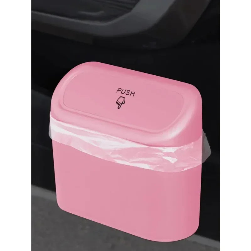 Car Seat Back Trash Can – Foldable Mini Auto Waste Bin Car Trash Can Qme