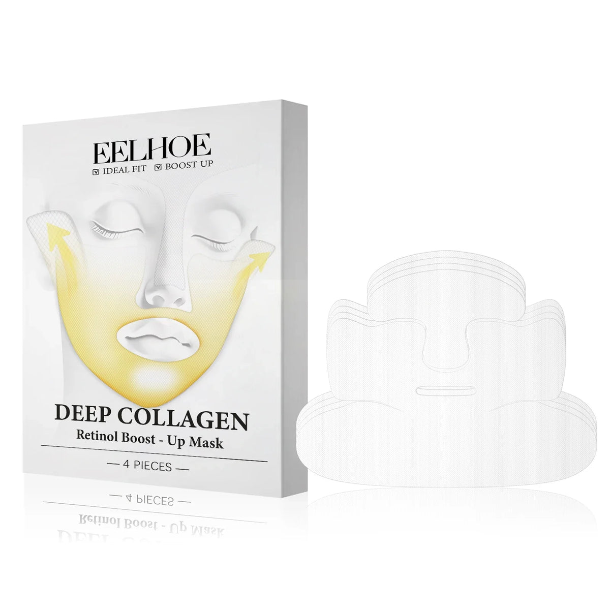 Qme Deep Collagen Retinol Firming & Lifting Facial Mask Firming Facial Mask Qme 4Pcs