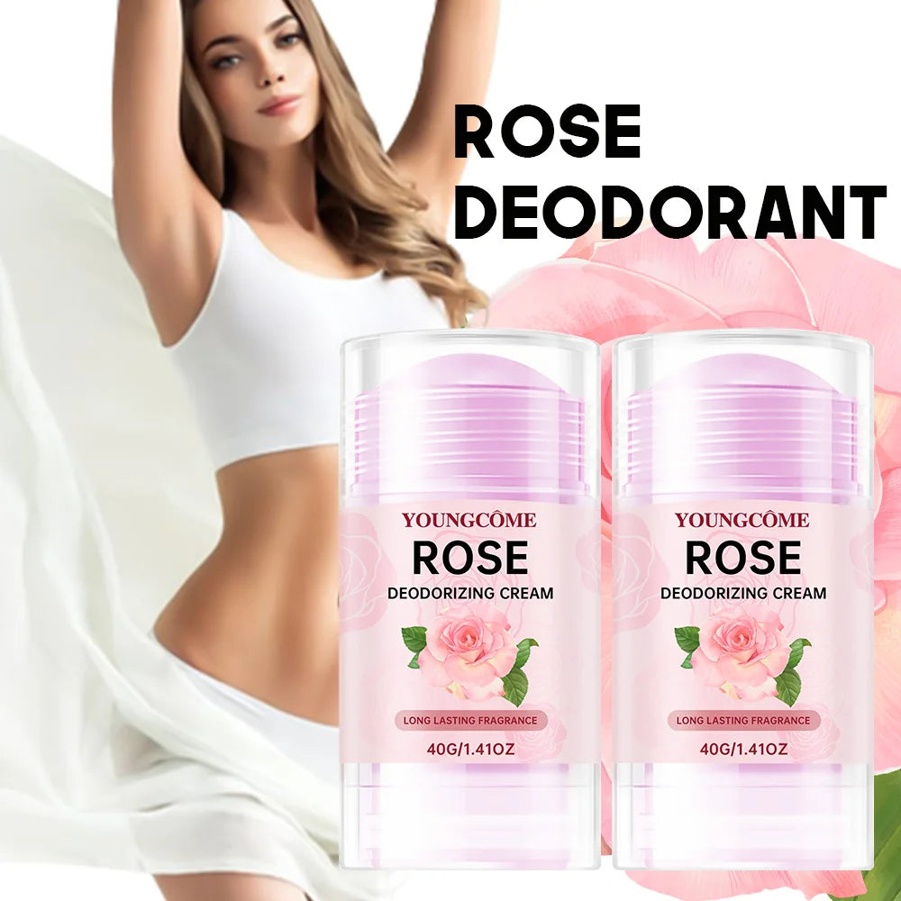 YOUNGCOME Rose Deodorant Stick – All-Day Fresh & Dry Deodorant Stick Qst