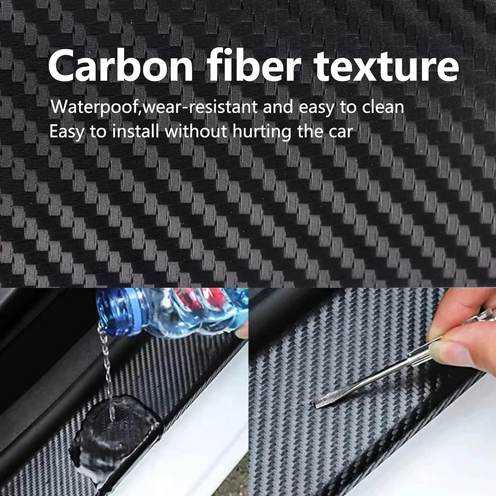 Car Door Edge Guard Tape – 3D Carbon Fiber Anti-Scratch Strip Car Door Edge Guard Qme