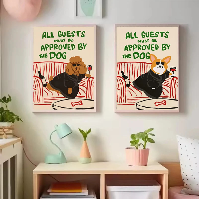 Funny Cat Approval Canvas Poster | Pet Lover Wall Art Canvas Wall Poster Qst