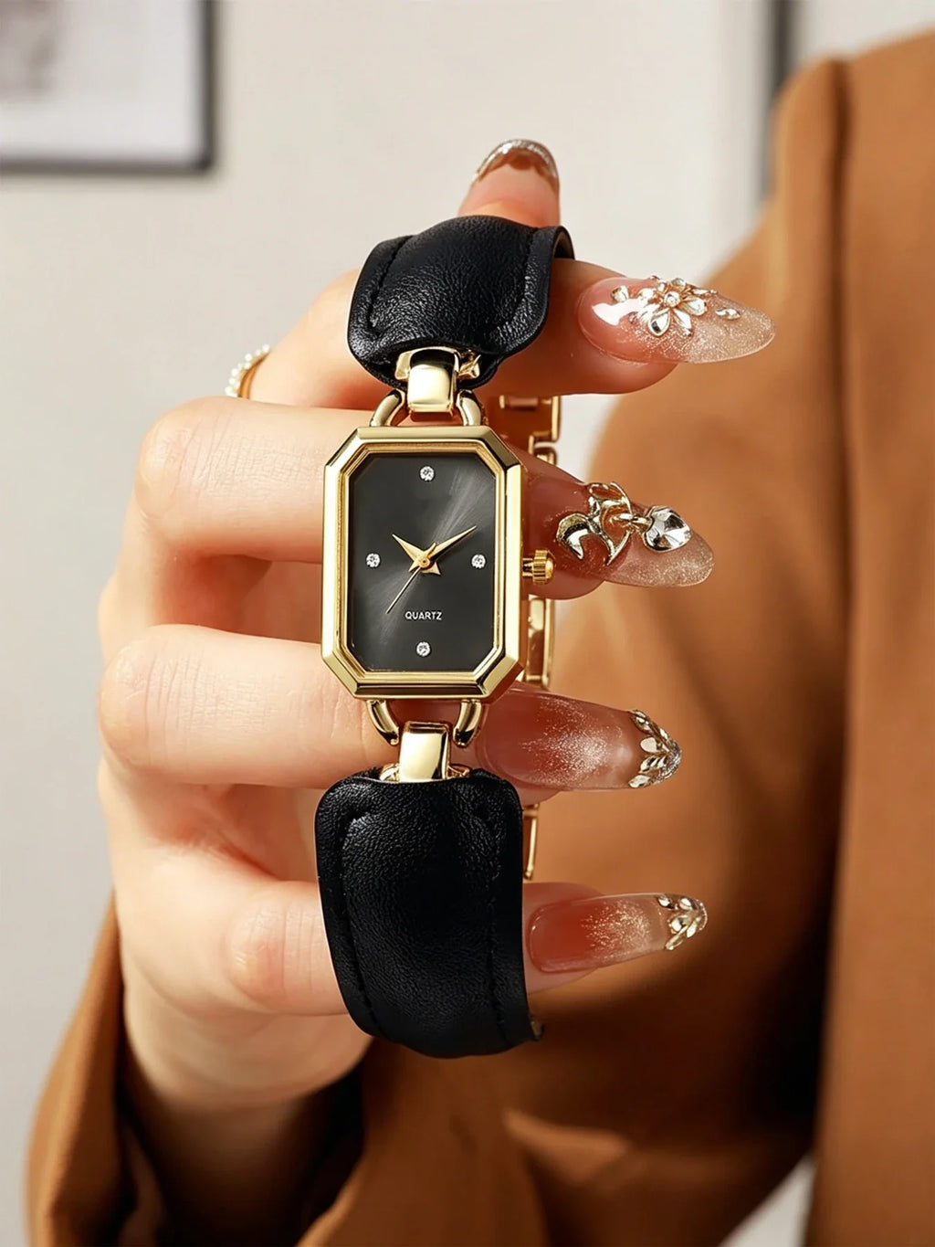 Mirad Women's 5-Piece Square Bracelet Quartz Watch Set Bracelet Watch Set Qme
