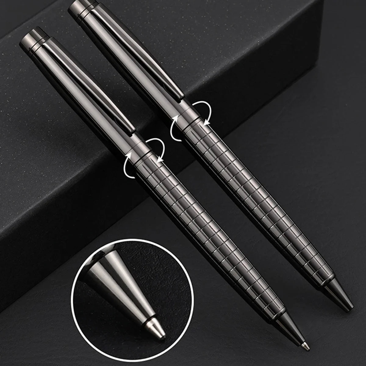 Advanced Metal Gel Pen Black Finish | Medium Point | Qme Metal Gel Pen Qme