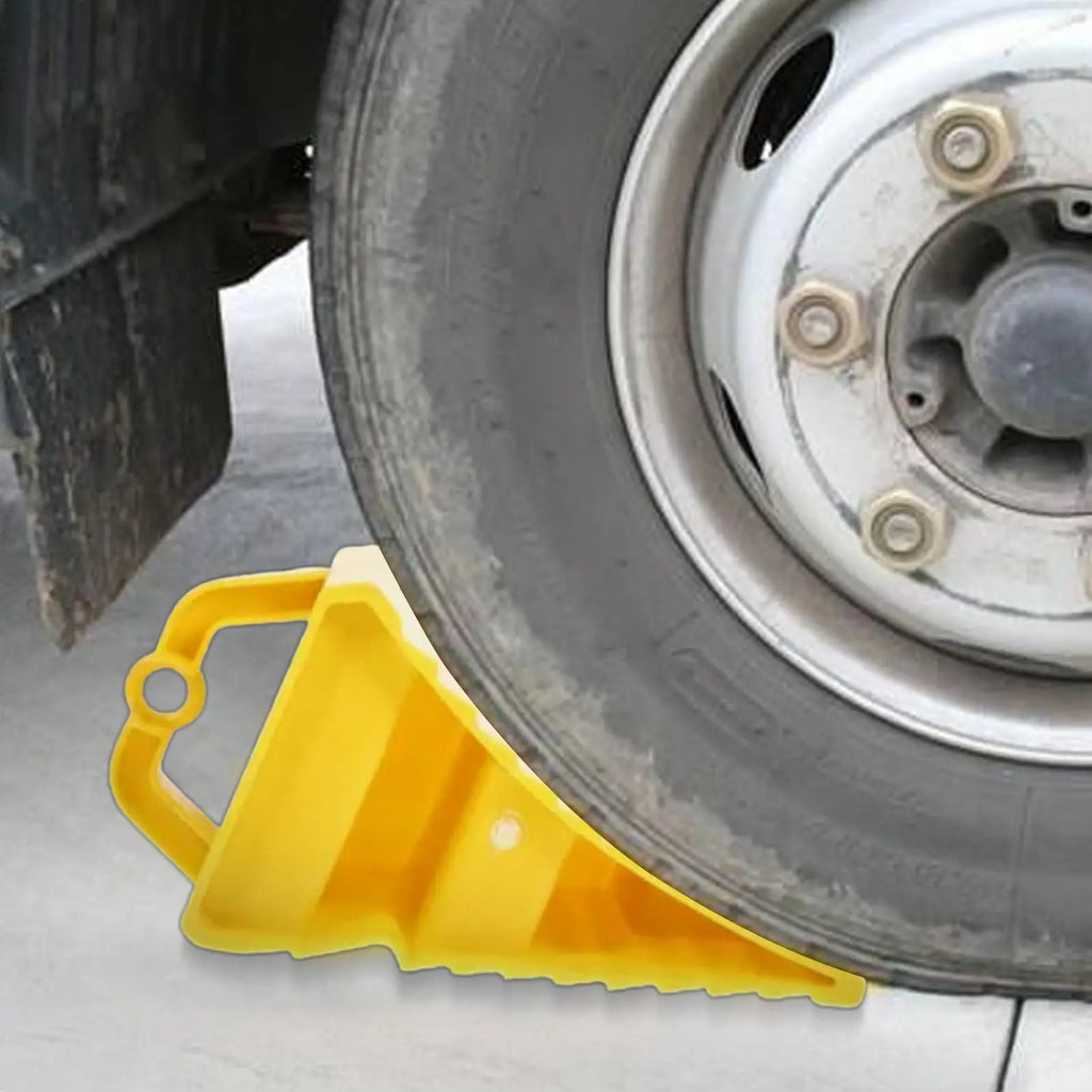 Anti-Slip Wheel Chock for Trucks, Cars, RVs | Heavy-Duty ABS Wheel Chock Qme