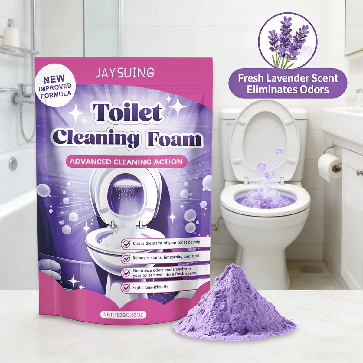 Toilet Cleaning Powder – Stain Remover & Odour Eliminator Toilet Cleaning Powder Qme
