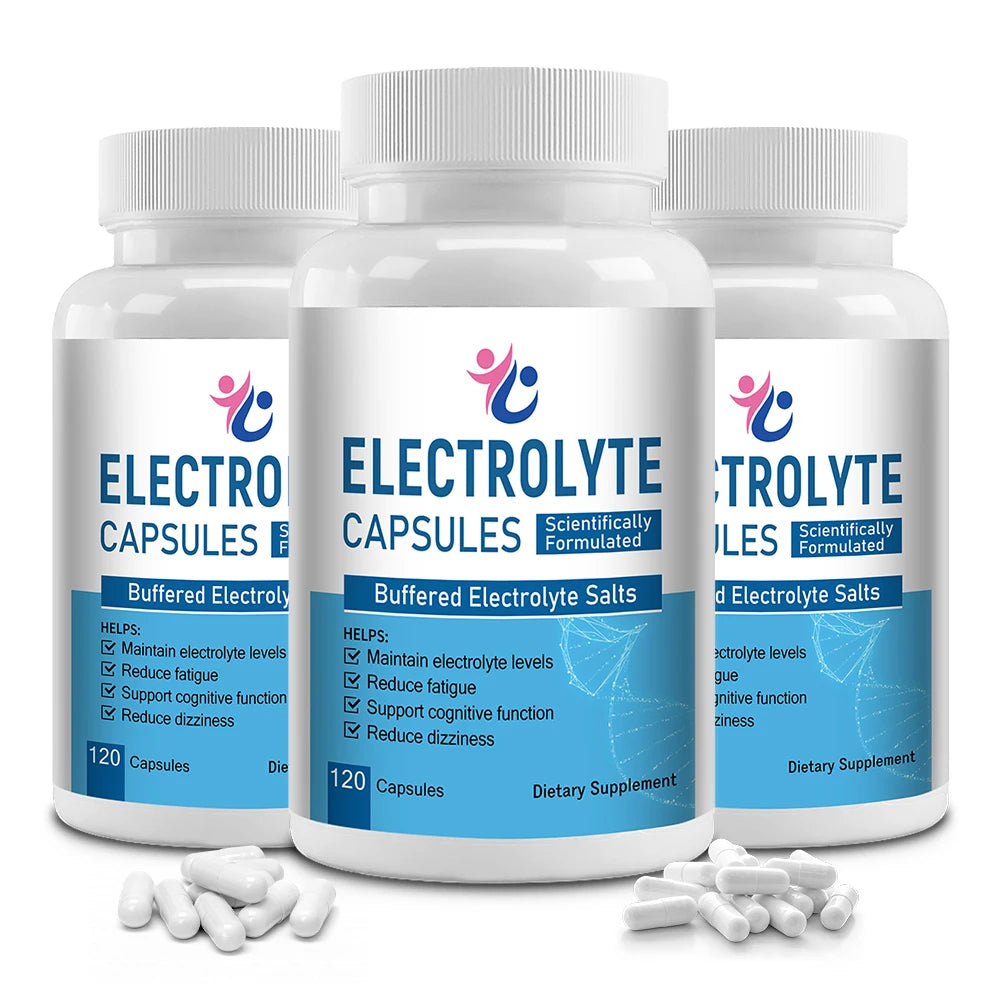 Fearathe Electrolyte Capsules – Sodium & Potassium | 30–120ct Electrolyte Supplement Qst 120 count-3 bottle