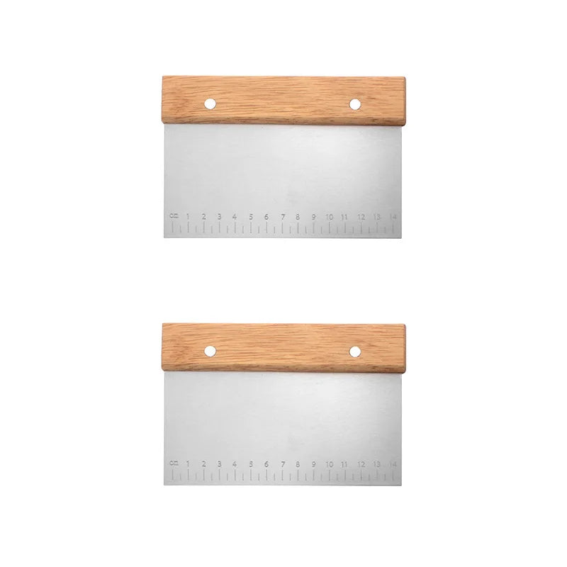 Stainless Steel Dough Scraper & Pastry Cutter with Scale Dough Scraper Qst 2PCS Cutters B