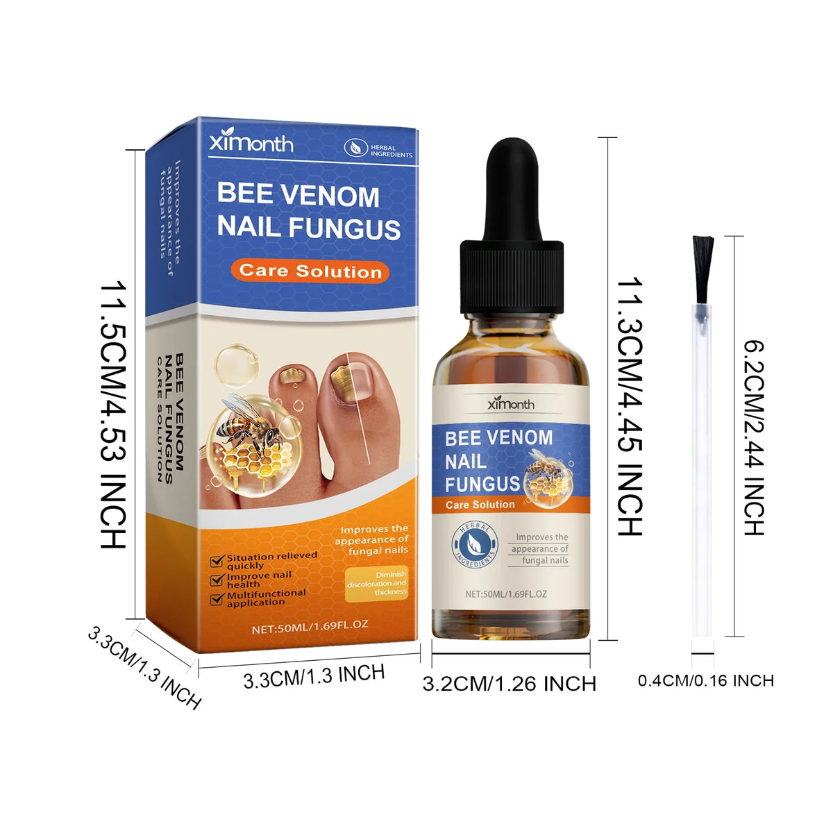 Bee Venom Tea Tree Nail Repair & Cuticle Care Serum 50ml Nail Repair Serum Qme 50ml Boxed