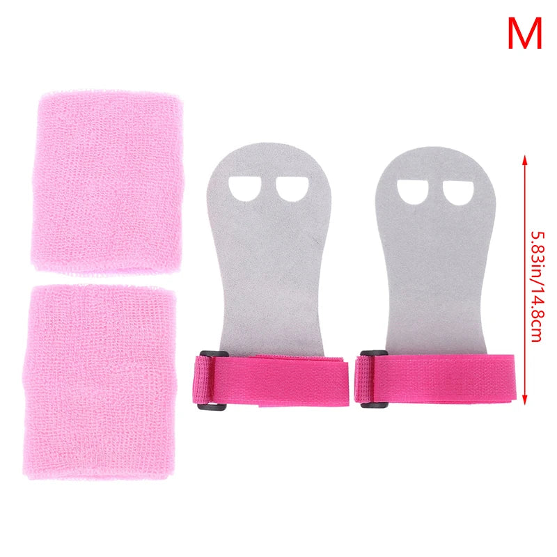 Gymnastics Grips & Wristbands Set – Palm Protection Girls Gymnastics Grips Set Qst M Pink