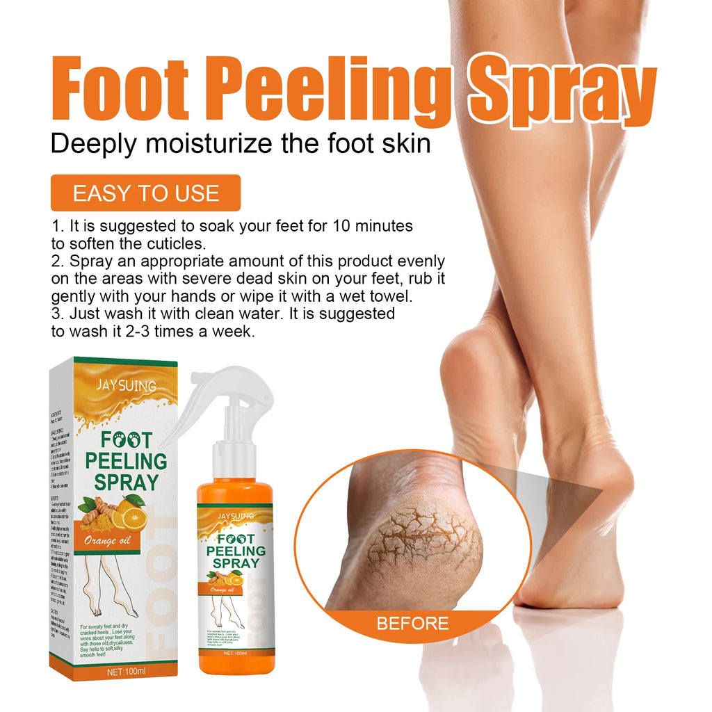 100ml Foot Exfoliating Spray – Callus & Dead Skin Softener Foot Exfoliating Spray Qst