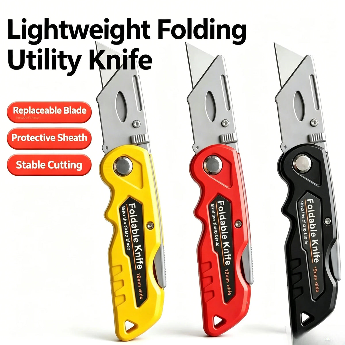 Alloy Folding Art Knife with ABS Handle & Blade Storage Folding Utility Knife Qme