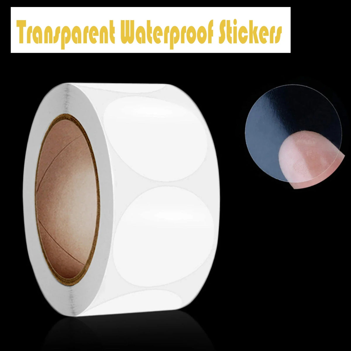 Transparent Round Sealing Stickers 500pcs Roll | 3cm Clear Sealing Sticker Roll Qme