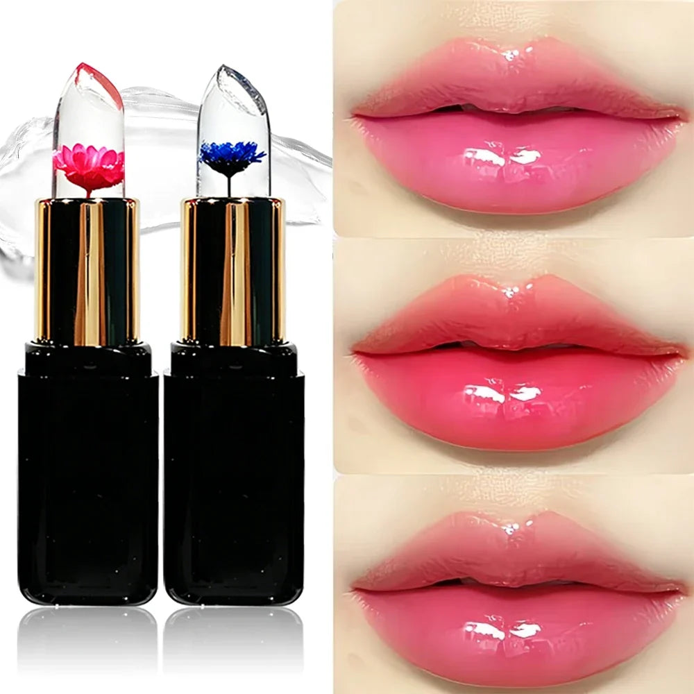 HISYI Flower Jelly Lipstick – Color-Changing Lip Balm Color-Changing Lip Balm Qme
