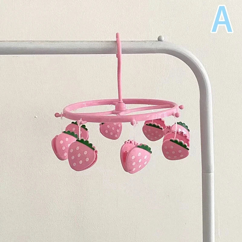 Strawberry Windproof Clothes Drying Rack – Socks & Underwear Hanger Clothes Drying Rack Qme A