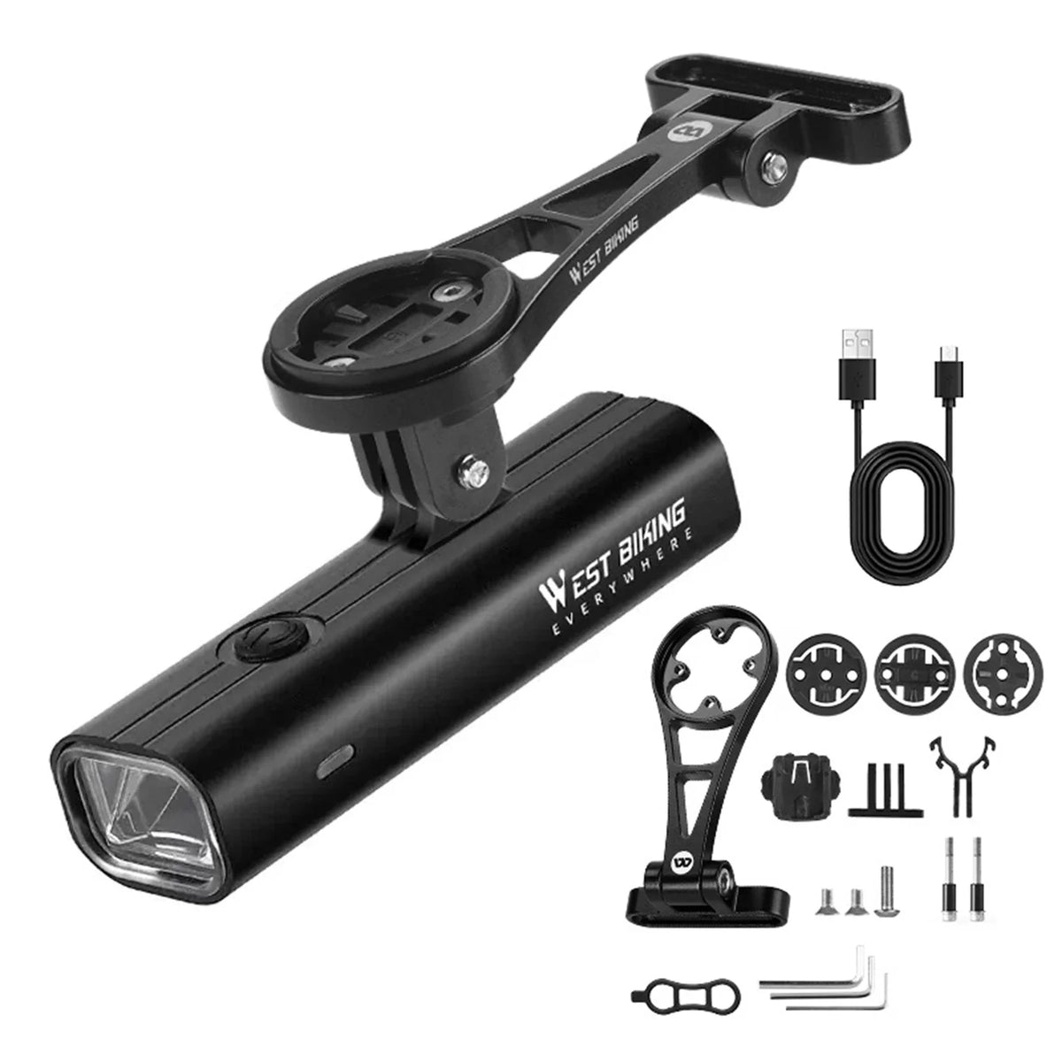 Rechargeable Waterproof LED Bicycle Front Light 2000mAh Bicycle Front Light Qme Type C China Mainland