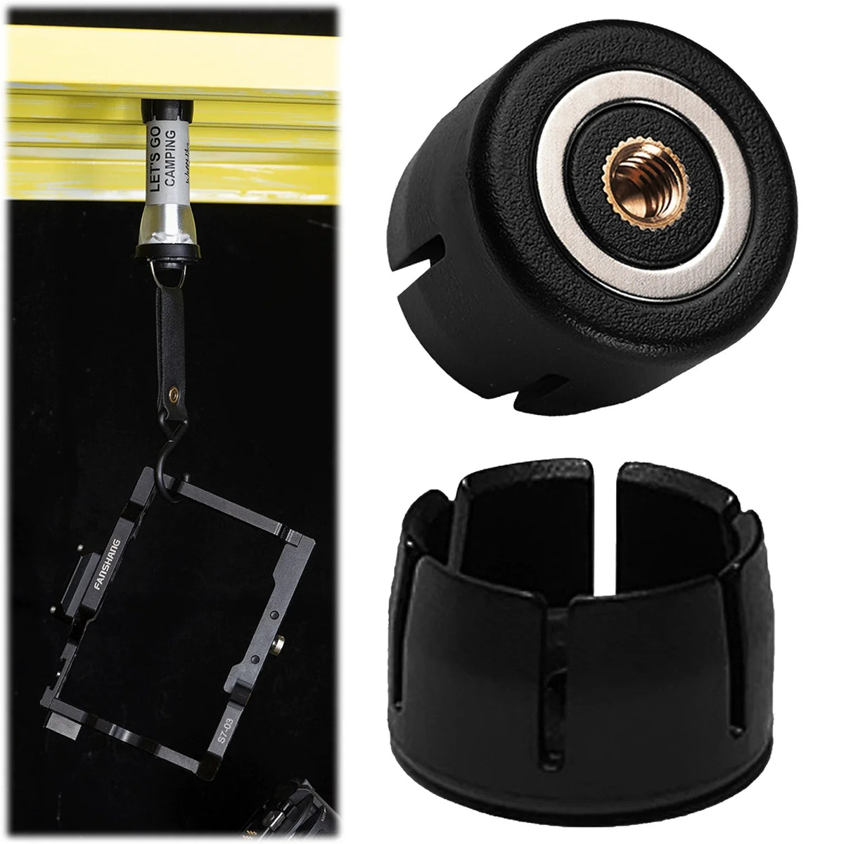 Magnetic Lantern Base Adapter | Portable Flashlight Holder Lantern Base Adapter Qme