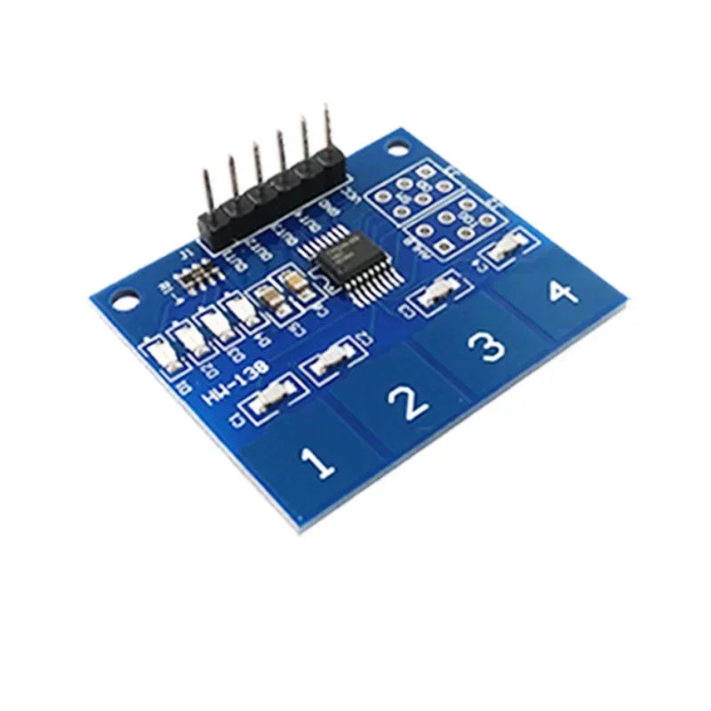 TTP223 Capacitive Touch Sensor Module – 1, 4, 8 & 16 Channel Touch Sensor Module Qme TTP224 4 way