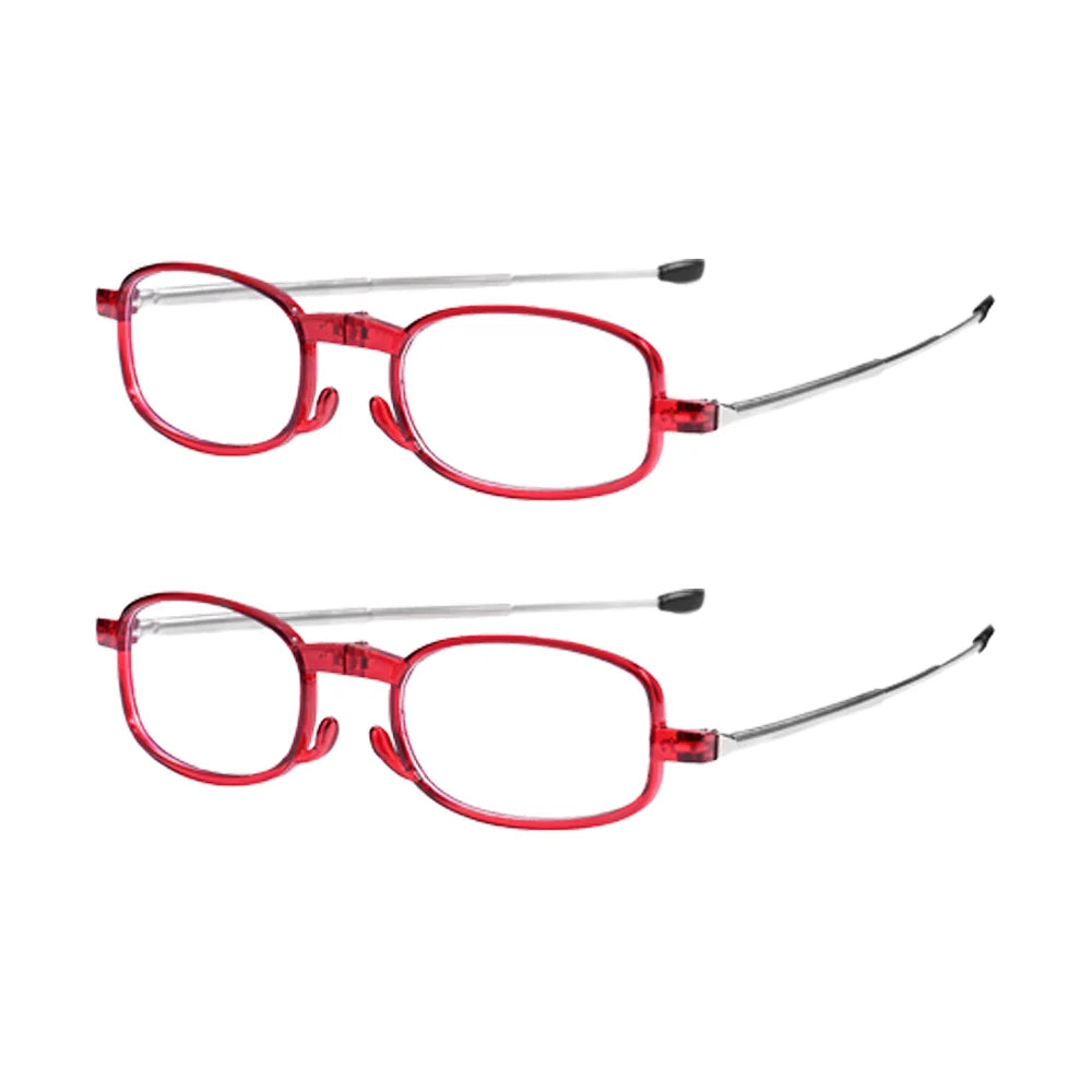 VOPHA Folding Reading Glasses Retro Oval Blue Light +1.0–+3.0 Folding Reading Glasses Qst 300 2Red