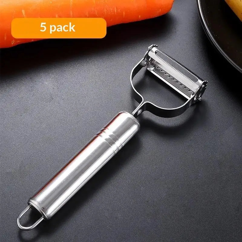 2-in-1 Stainless Steel Vegetable Slicer & Grater Vegetable Slicer Grater Qme 5 pieces