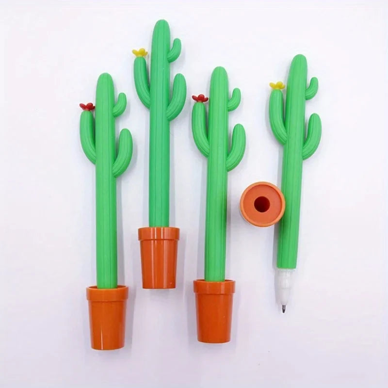 Cactus Shaped Gel Pen 0.5mm Blue Ink – Fun Desk Accessory Novelty Gel Pen Qme
