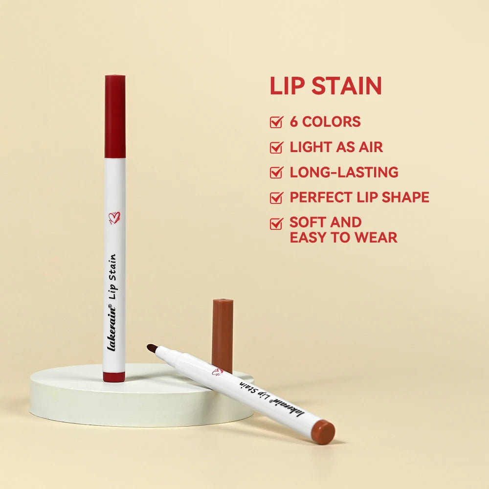 Lakerain Matte Lip Stain & Liner Pencil – 6 Colors Lip Liner Pencil Qst