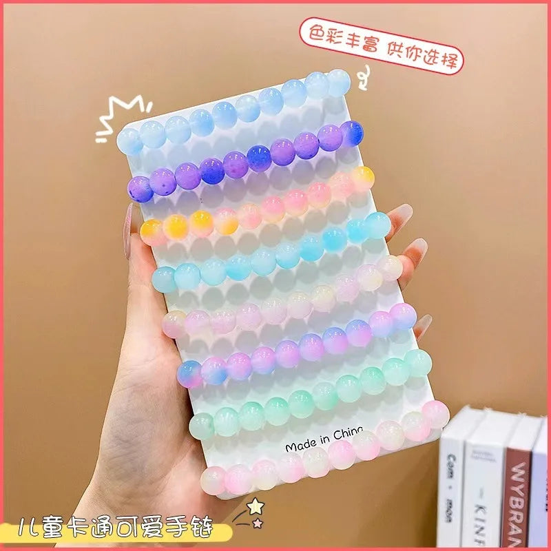 Imitation Bodhi Gradient Glass Bead Bracelet – 14 Colors Glass Bead Bracelet Qme