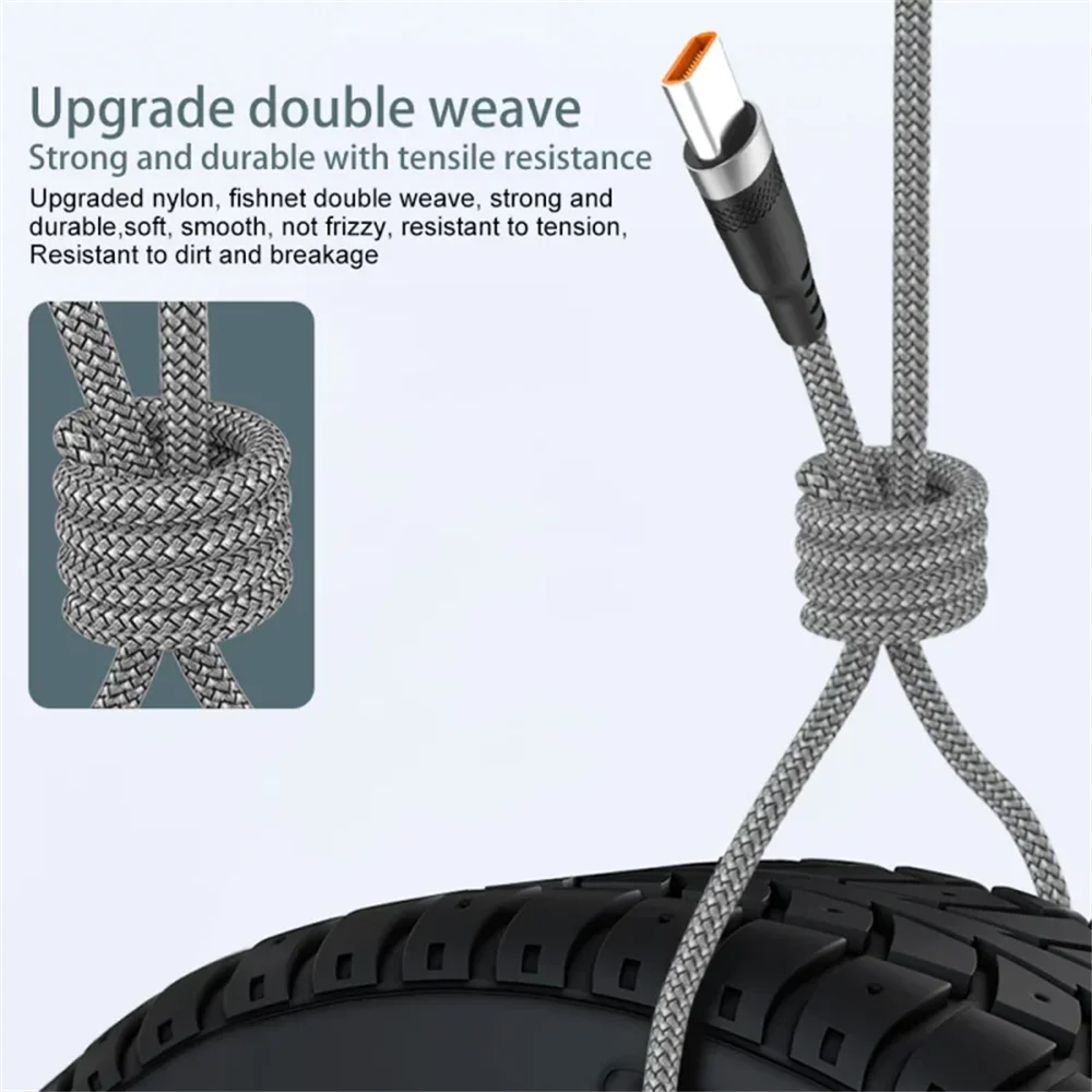 USB-C Fast Charging Nylon Braided Cable | Qme – 1m to 5m USB-C Charging Cable Qme