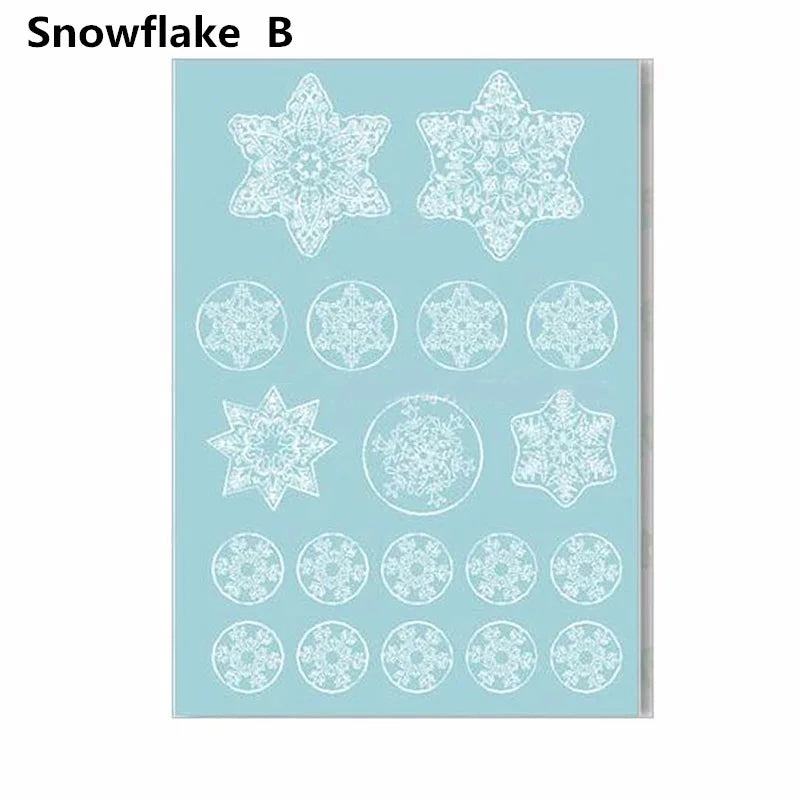 Christmas Static Window Clings – Santa Elk Snowflake Stickers Christmas Window Clings Qme Snowflake B