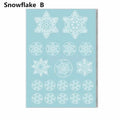 Christmas Static Window Clings – Santa Elk Snowflake Stickers Christmas Window Clings Qme Snowflake B