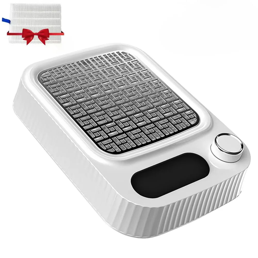 Vilnason 80W Low Noise Nail Dust Collector – Reusable Filter Nail Dust Collector Qst White 100V-127V US Plug
