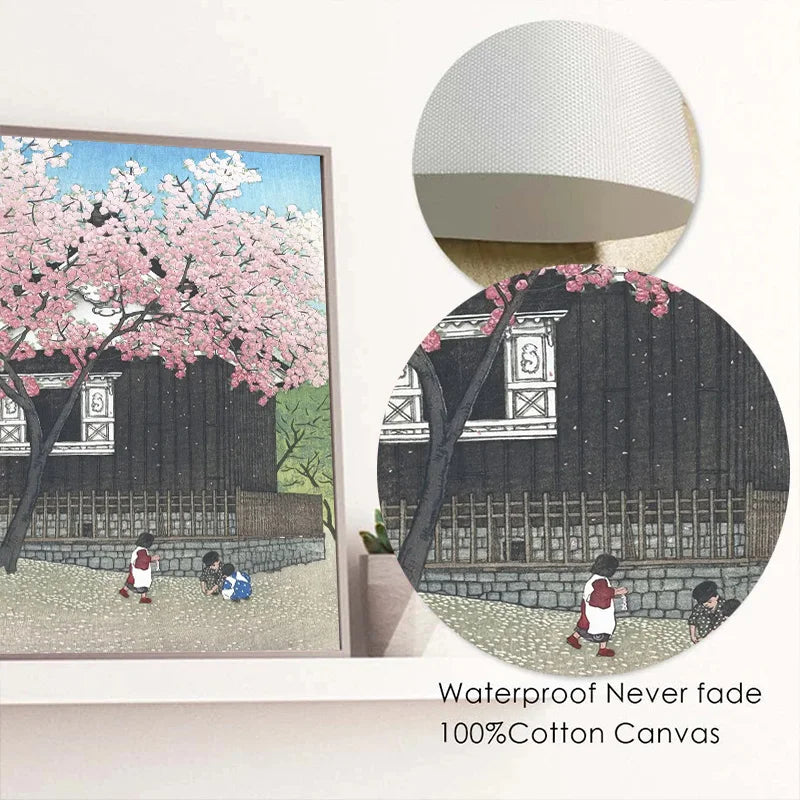 Kawase Hasui Japanese Landscape Canvas Poster | Wall Art Print Canvas Wall Art Qst