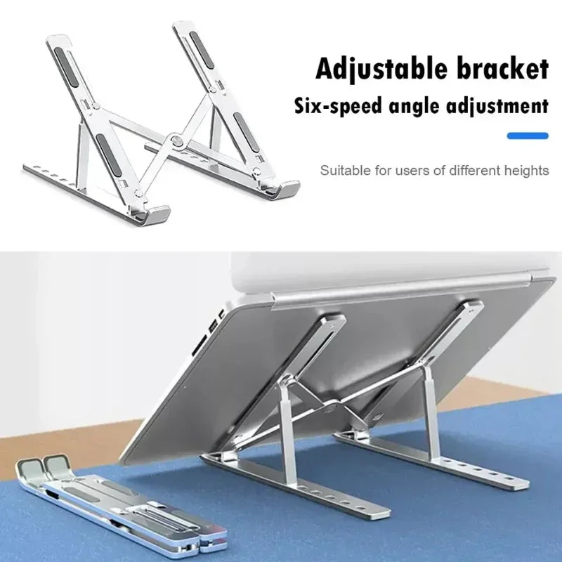 Portable Adjustable Laptop Stand – Foldable Ergonomic Riser Laptop Stand Qme