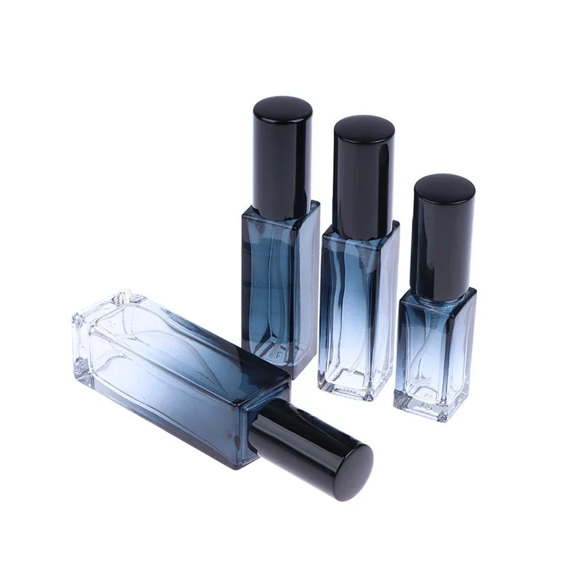 Gradient Blue Glass Perfume Atomizer Spray Bottle | Travel Size Perfume Spray Atomizer Qme