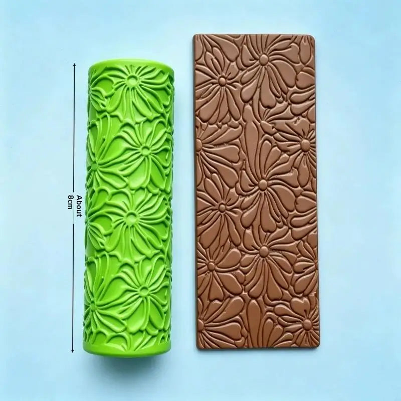 Floral Butterfly Texture Roller for Polymer Clay & DIY Crafts Clay Texture Roller Qme A4