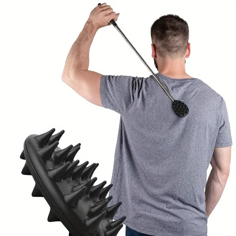 Cactus Retractable Back Scratcher – Stainless Steel Long Stick Retractable Back Scratcher Qme