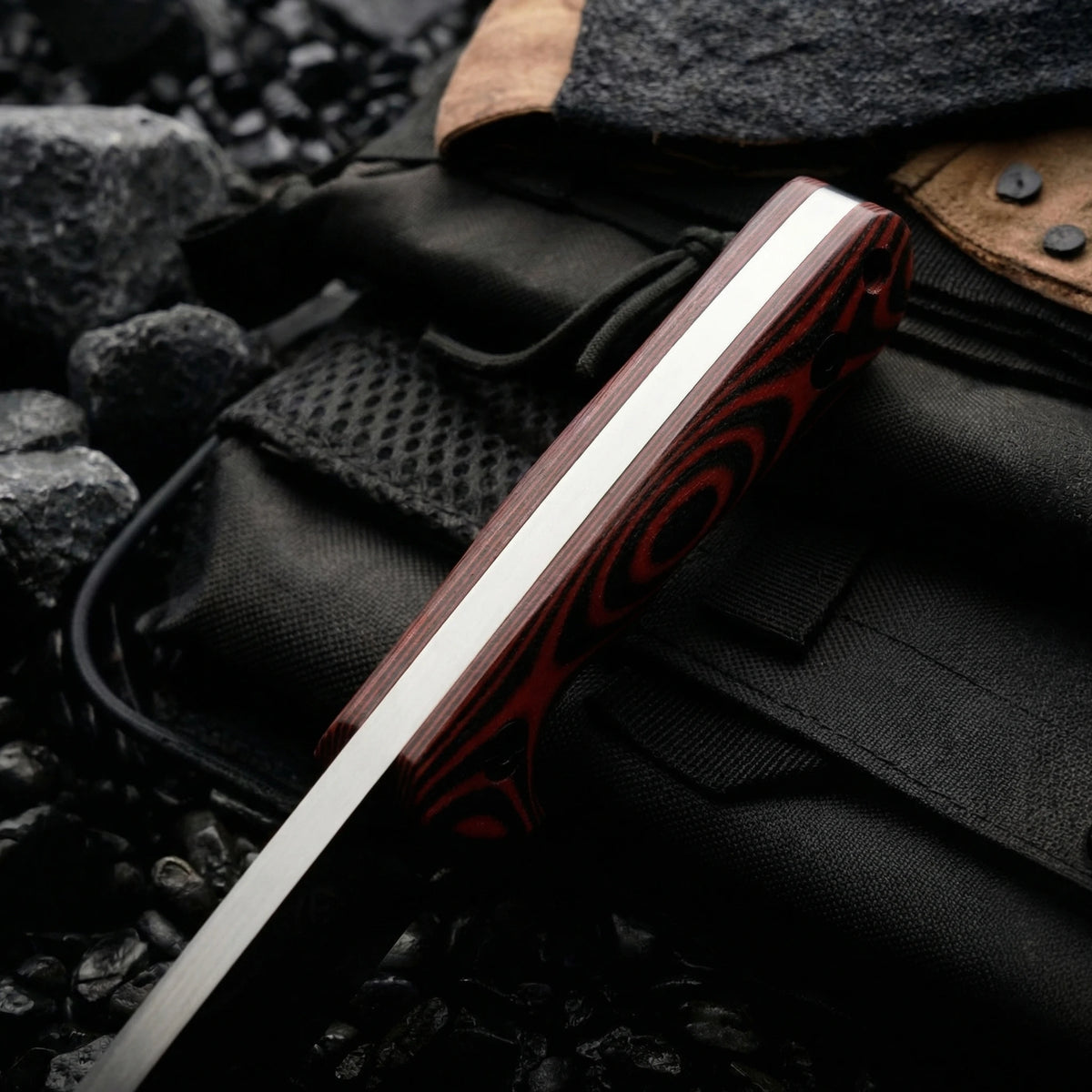 HUANGFU Full Tang Fixed Blade Knife with Sheath – Outdoor Fixed Blade Knife Qst