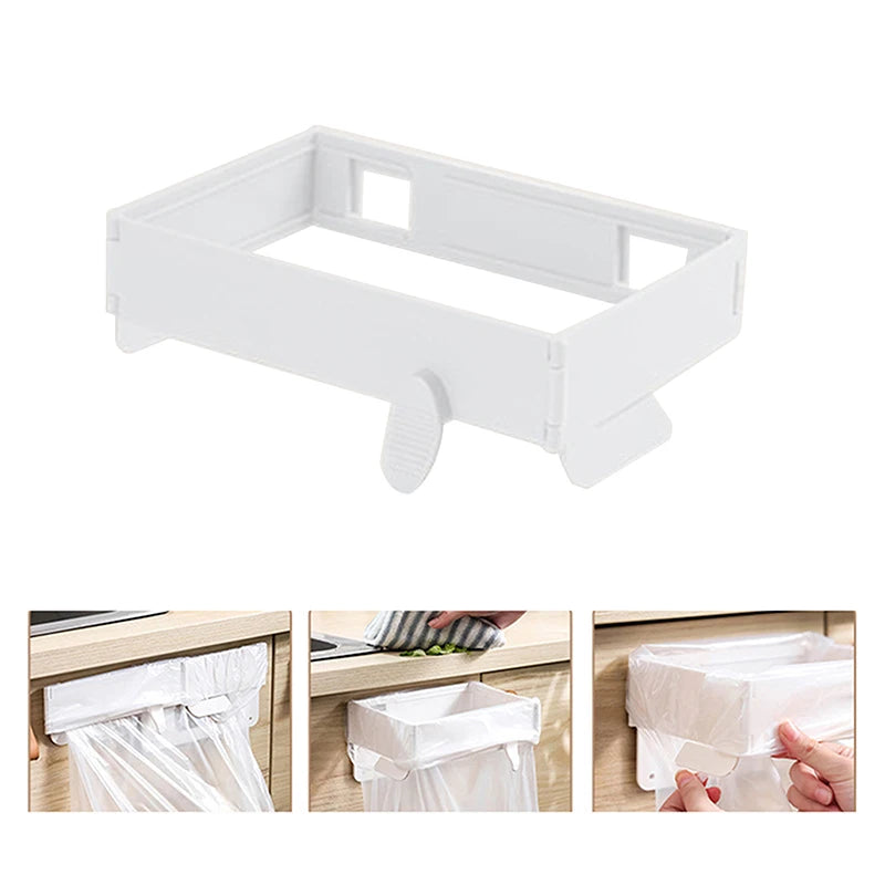 Foldable Hanging Trash Bag Holder – Kitchen & Bathroom Rack Trash Bag Holder Qst