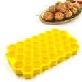 37-Grid Silicone Meatball & Rice Ball Maker Shaker Mold Meatball Shaker Mold Qme yellow