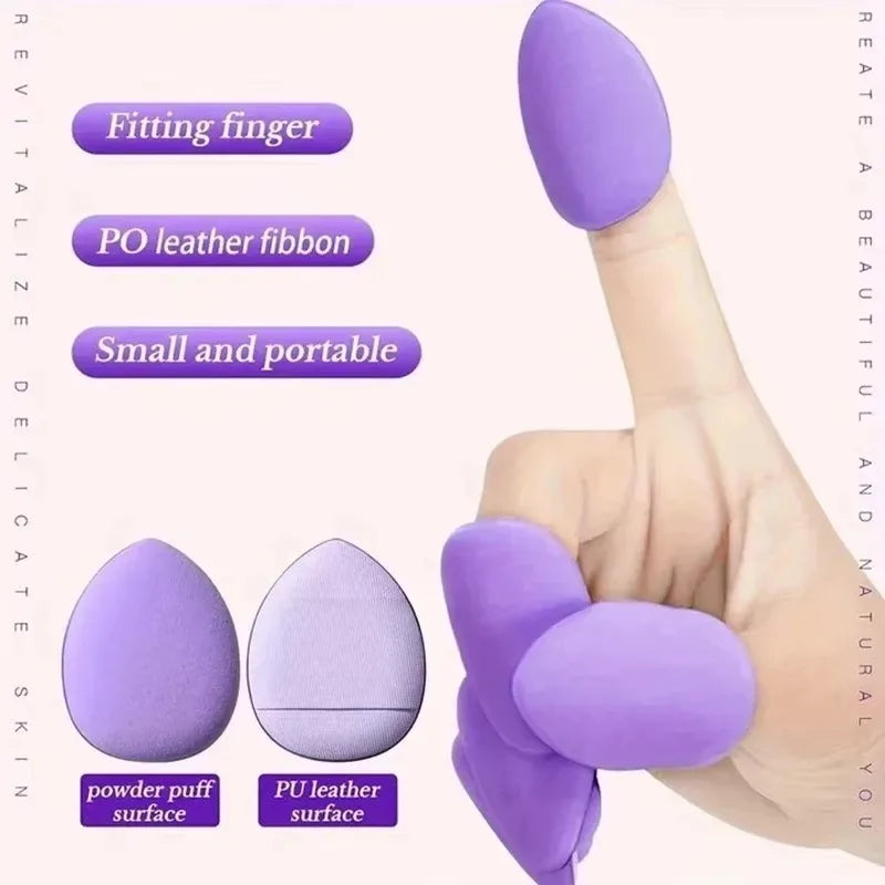 10-Pc Velvet Makeup Sponge Blender Set – Beauty Eggs & Puffs Makeup Sponge Set Qme