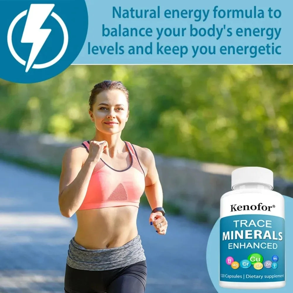 Kenofor Trace Minerals Complex – Zinc Copper Iodine Capsules Mineral Supplement Qst