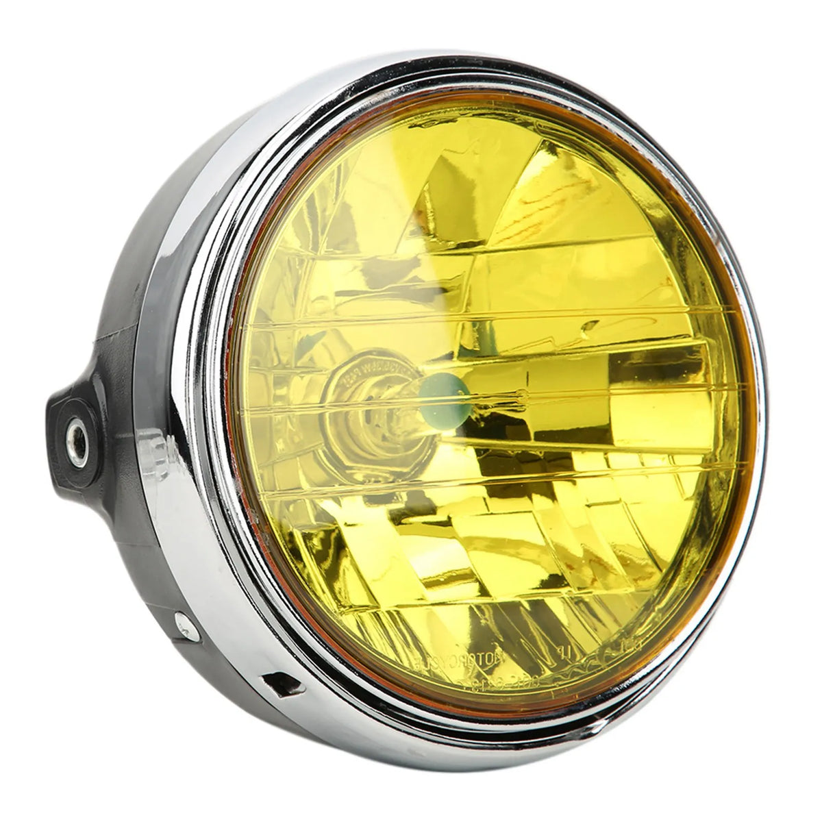 Retro Motorcycle Headlight 7" – CB400, Hornet, VTEC Fitment Motorcycle Headlight Qst YELLOW