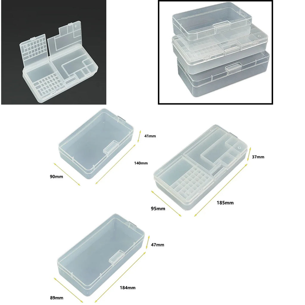 Transparent Plastic Storage Box Organizer for Screws, Beads & Parts Parts Storage Organizer Qme