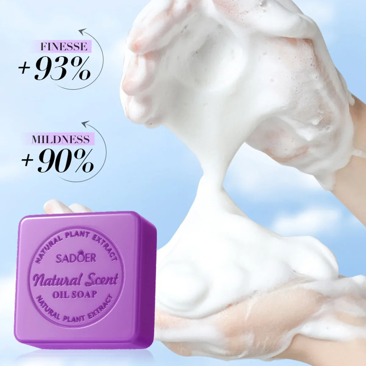 Handmade Lavender Essential Oil Facial & Bath Soap Handmade Bar Soap Qme