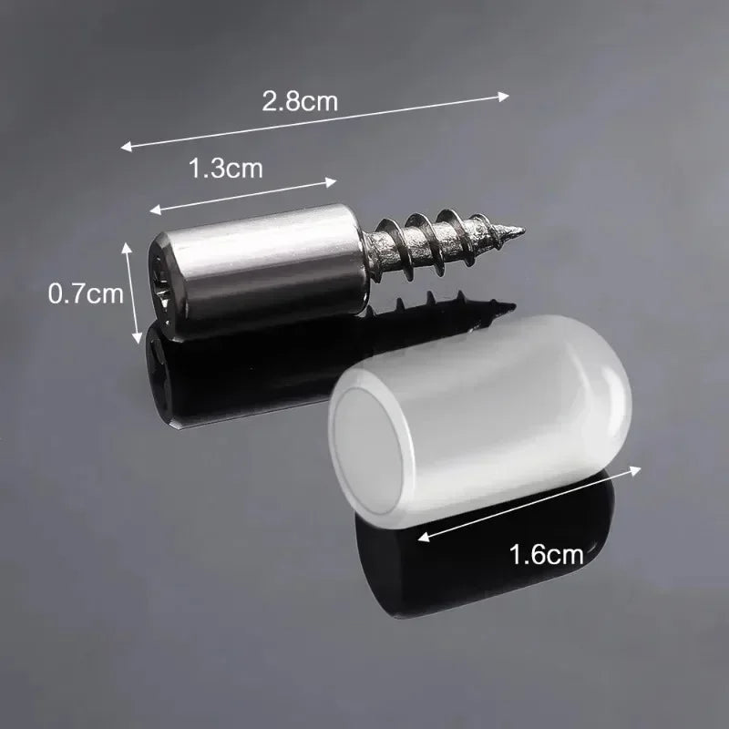 100-Pack Self-Tapping Shelf Bracket Screws | Wardrobe Holders Shelf Support Screws Qme