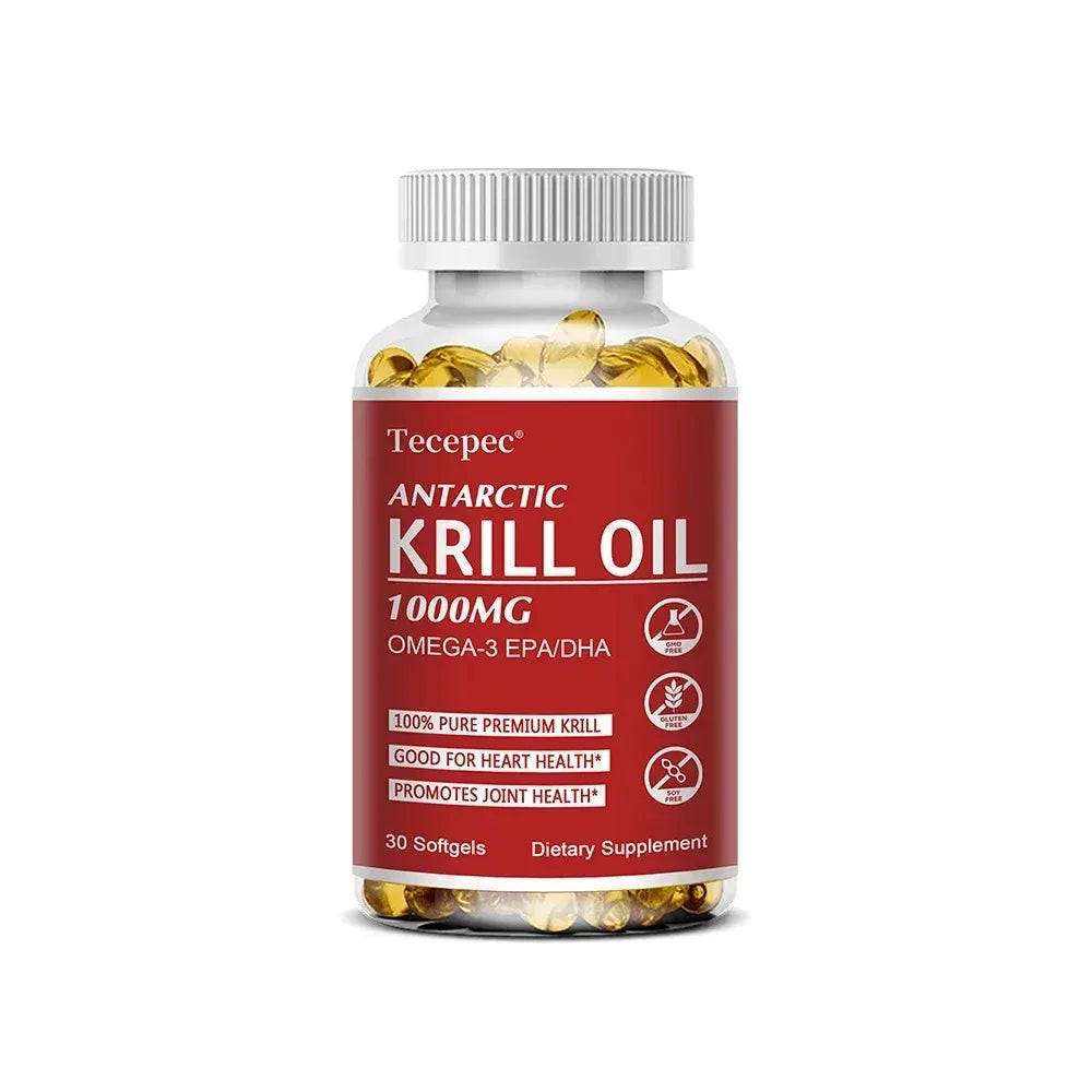 Antarctic Krill Oil 1000mg – Omega-3 EPA DHA & Astaxanthin Omega-3 Supplement Qst 30 count-1 bottle